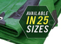 Green/Black Heavy Duty Waterproof Tarp Cover 50X100 H5211