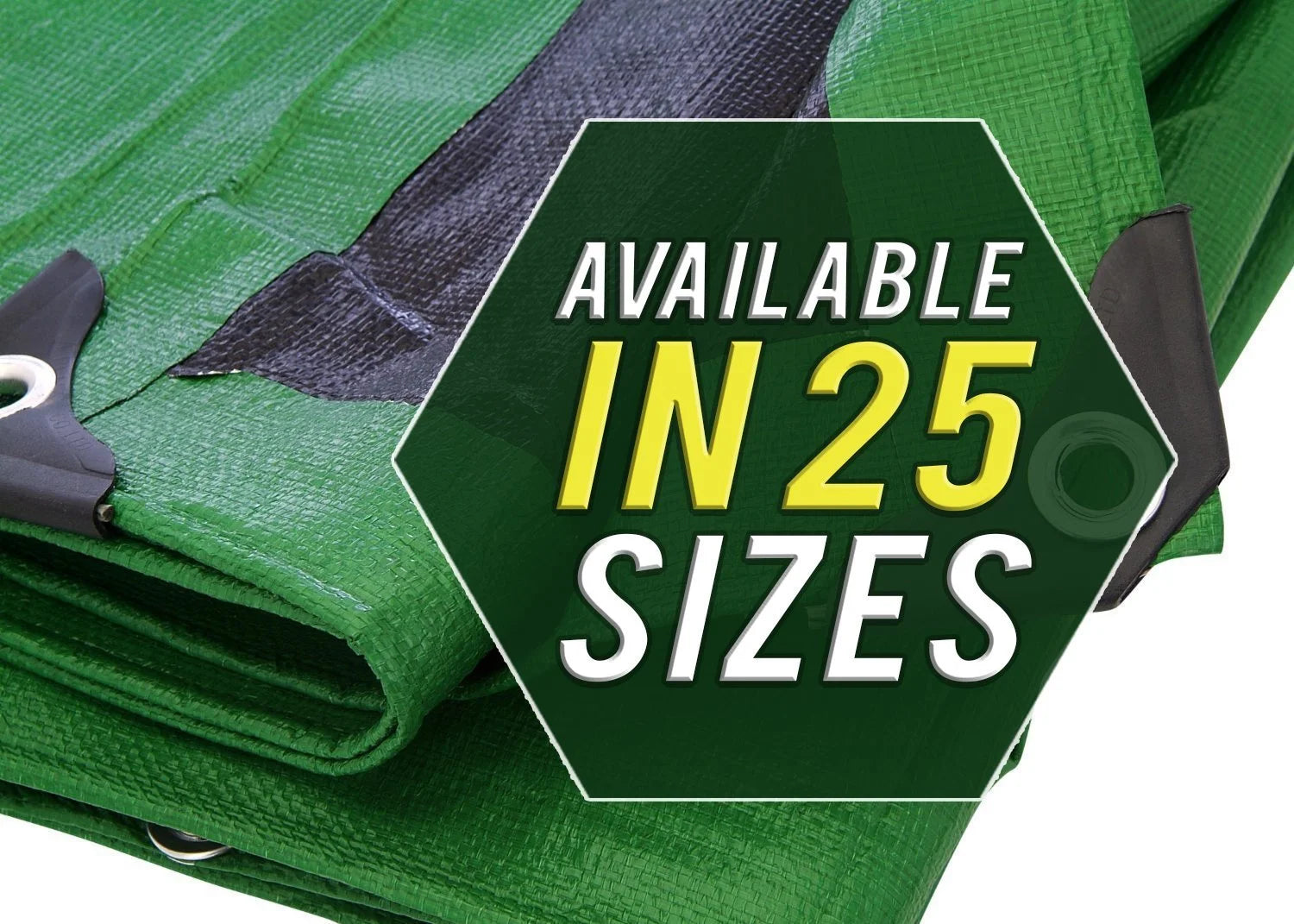 Green/Black Heavy Duty Waterproof Tarp Cover 50X100 H5211