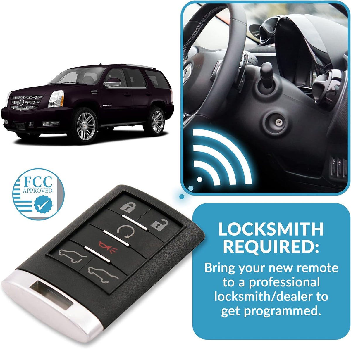 6 Button Remote Key Fob Pack of 2 D286