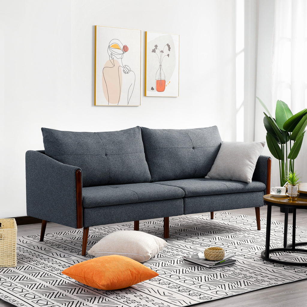 Blue 3 Seater Sofa, 74 Inch S15175
