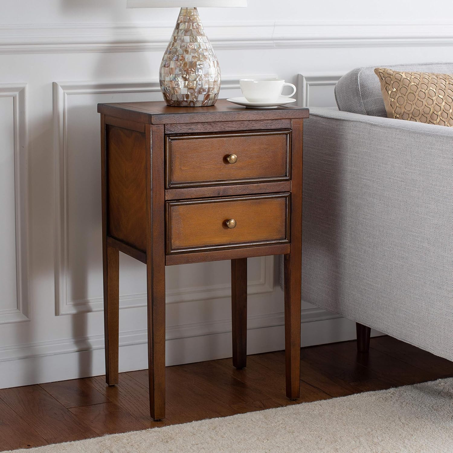 French Grey End Table C538