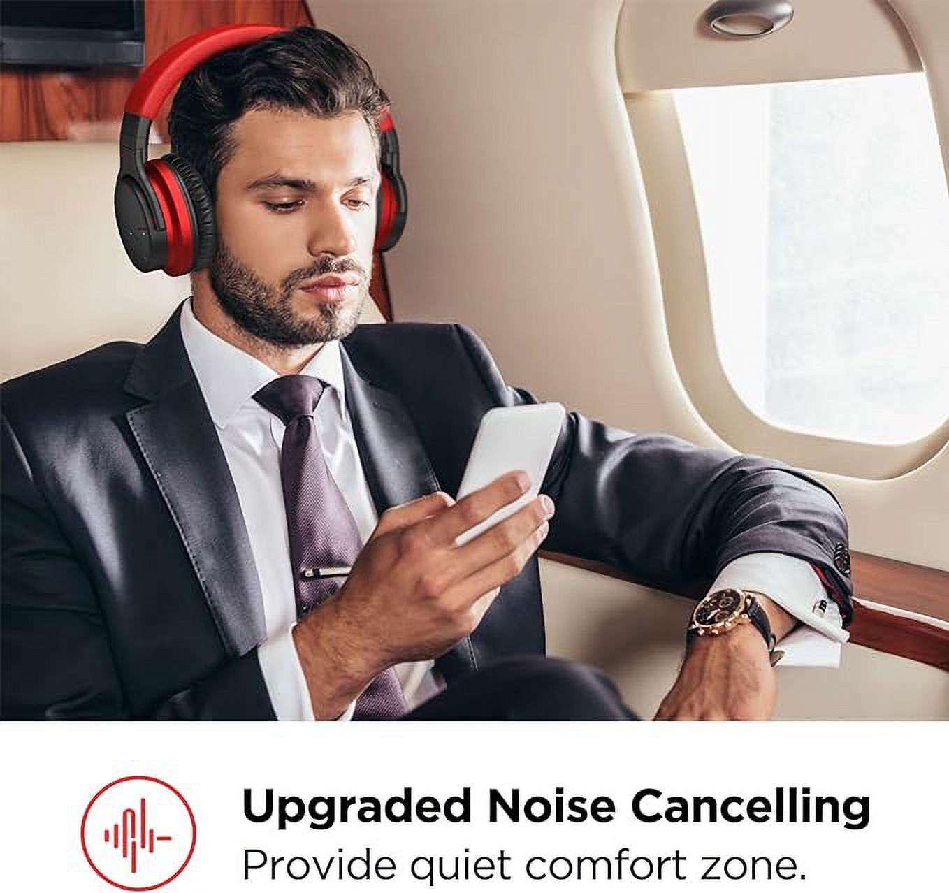 Open Box Active Noise Cancelling Over Ear Bluetooth Headphones U1502