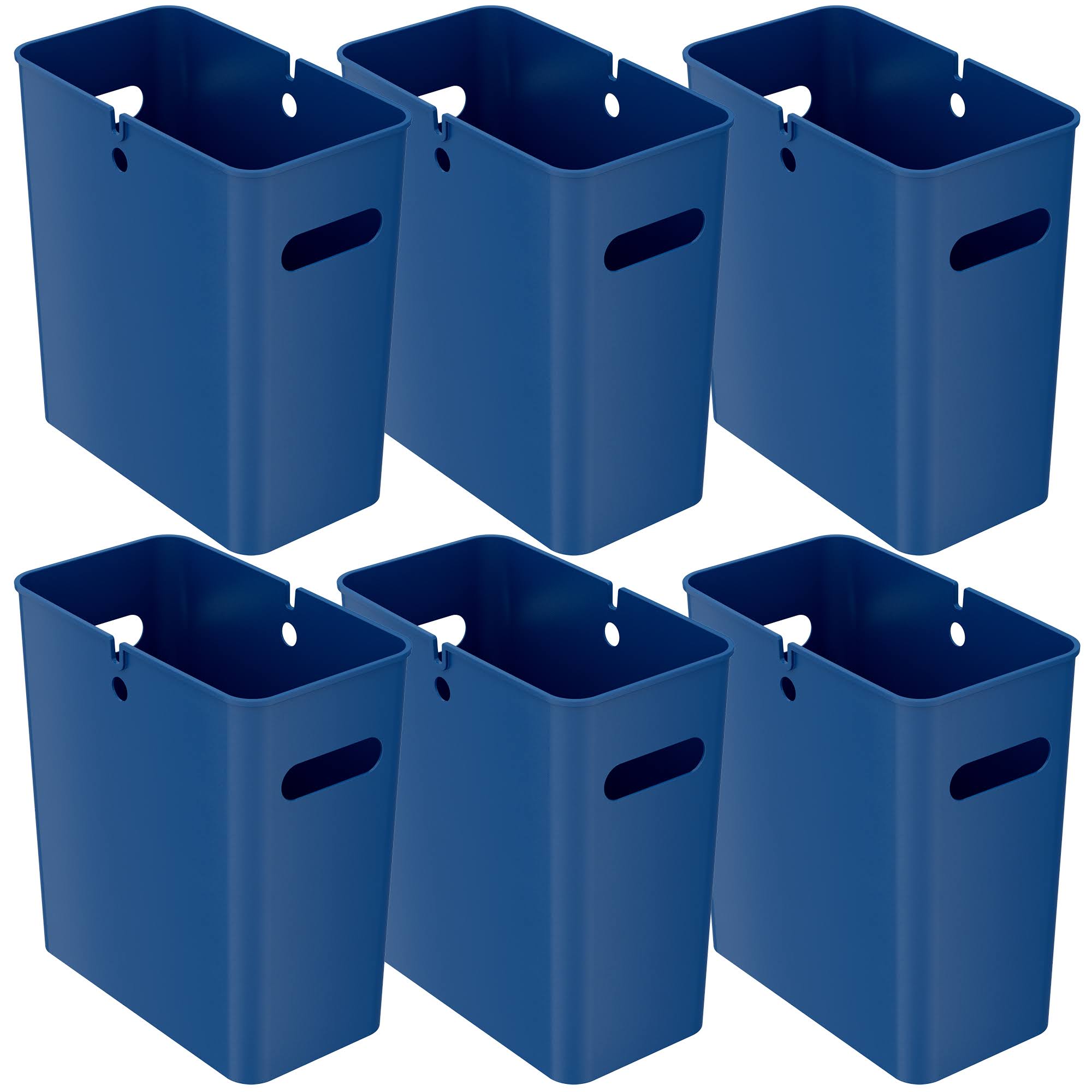 4.2 gal Polypropylene Trash Can with Handles, Pack of 6 L789779