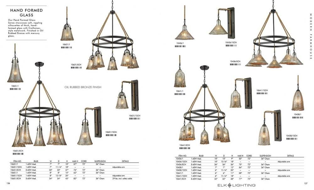 Oil Rubbed Bronze Glass Pendant Light H7865