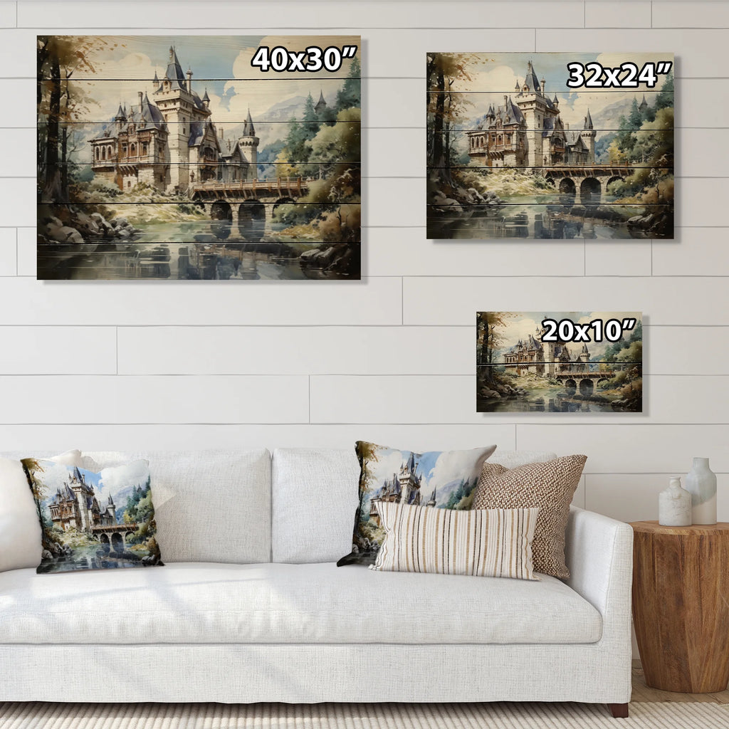 Natural Pine Wood Architecture Print U8594