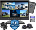 10.1 inch 1080P Backup Camera Monitor with 128GB DVR Waterproof Large Screen G607