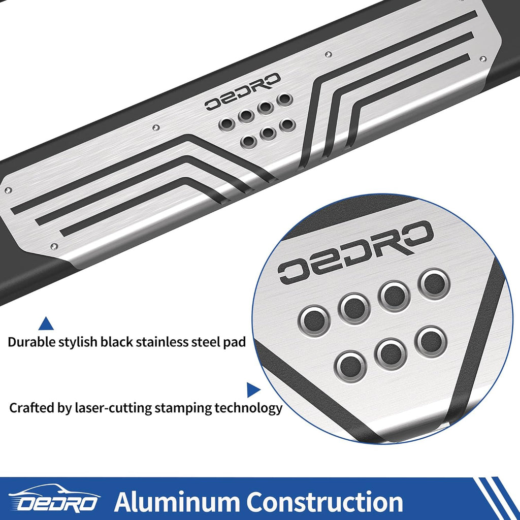 Chrome Textured Aluminum Alloy Side Steps Nerf Bars I314