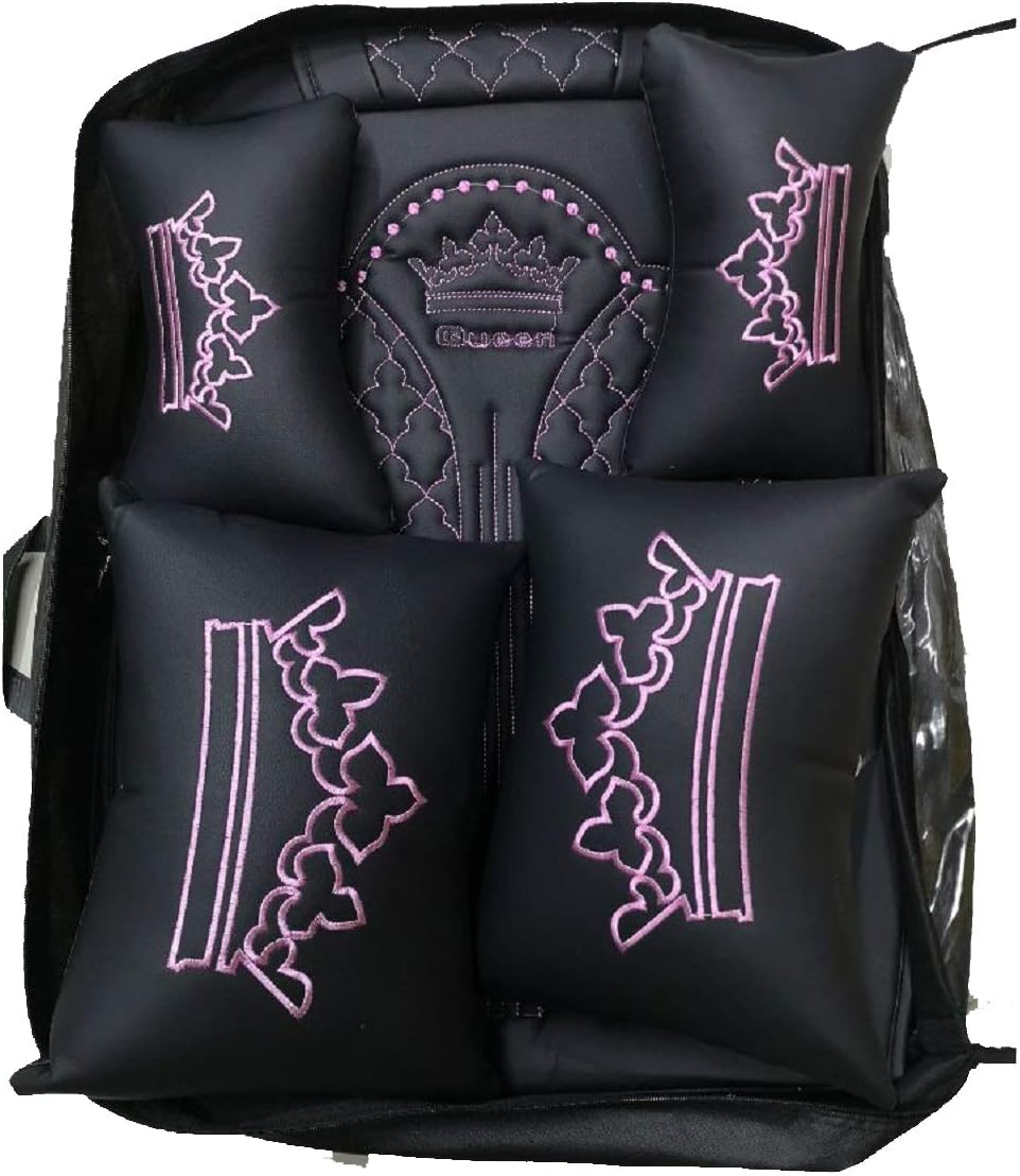Black-Pink Car Seat Covers Full Set L366