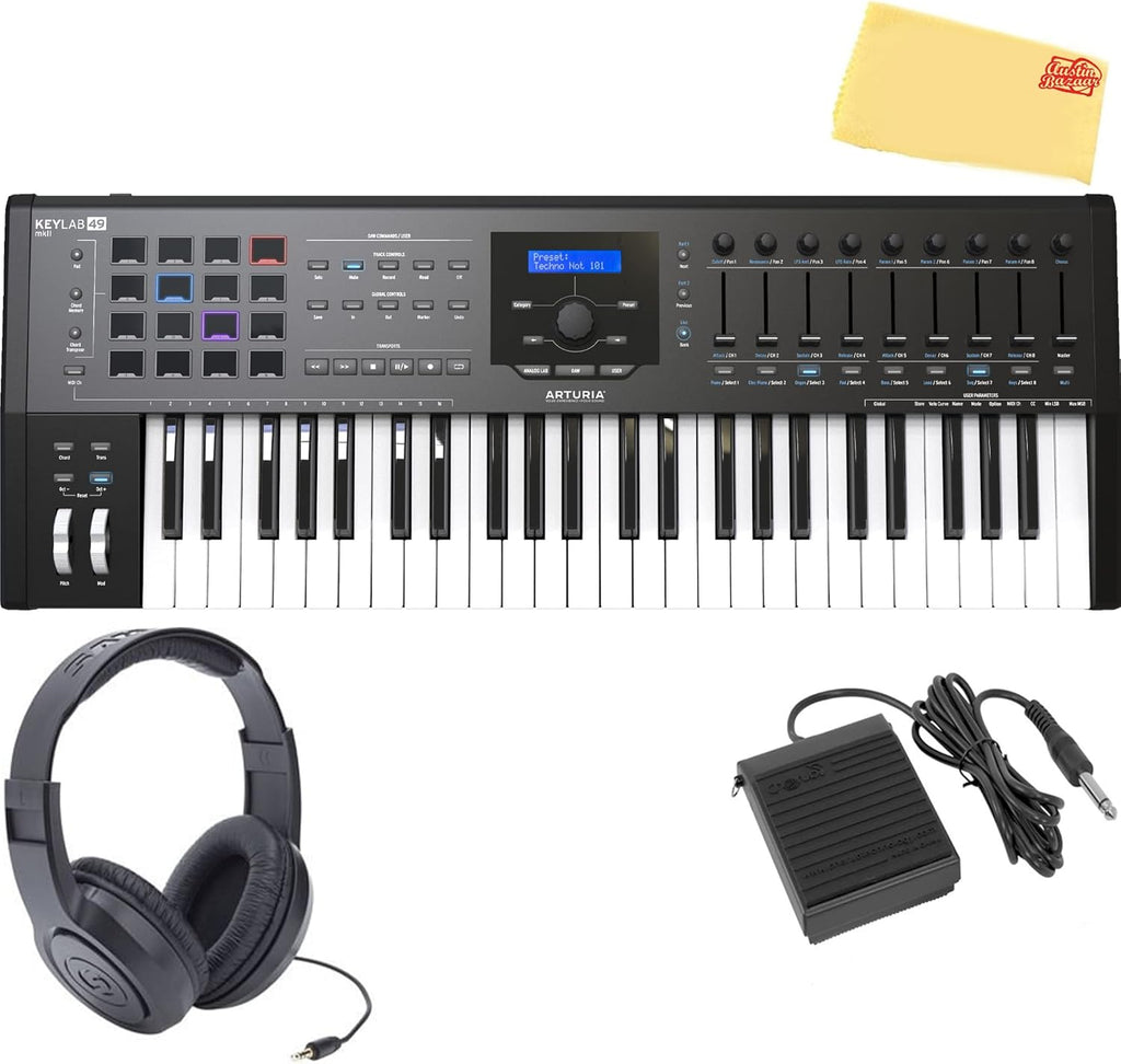 49 Key MIDI Controller Bundle with Sustain Pedal K16077