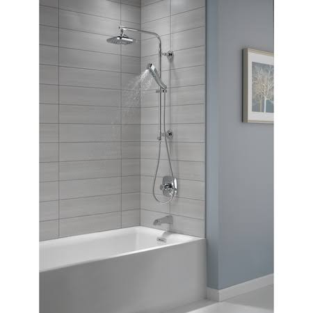 Brushed Nickel Tub Spout with Pull-Up Diverter F647