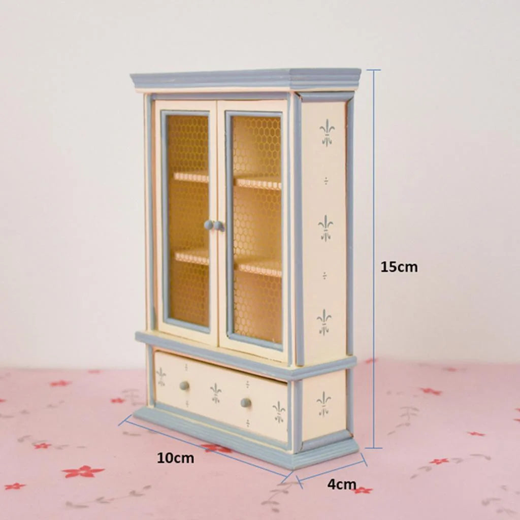 1:12 Dollhouse Cabinet Wardrobe Decoration J203