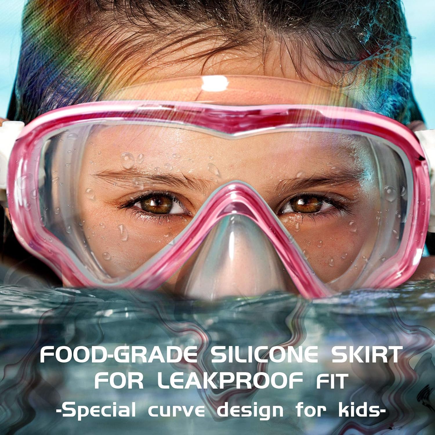 Kids Swim Goggles Snorkel Diving Mask D3029
