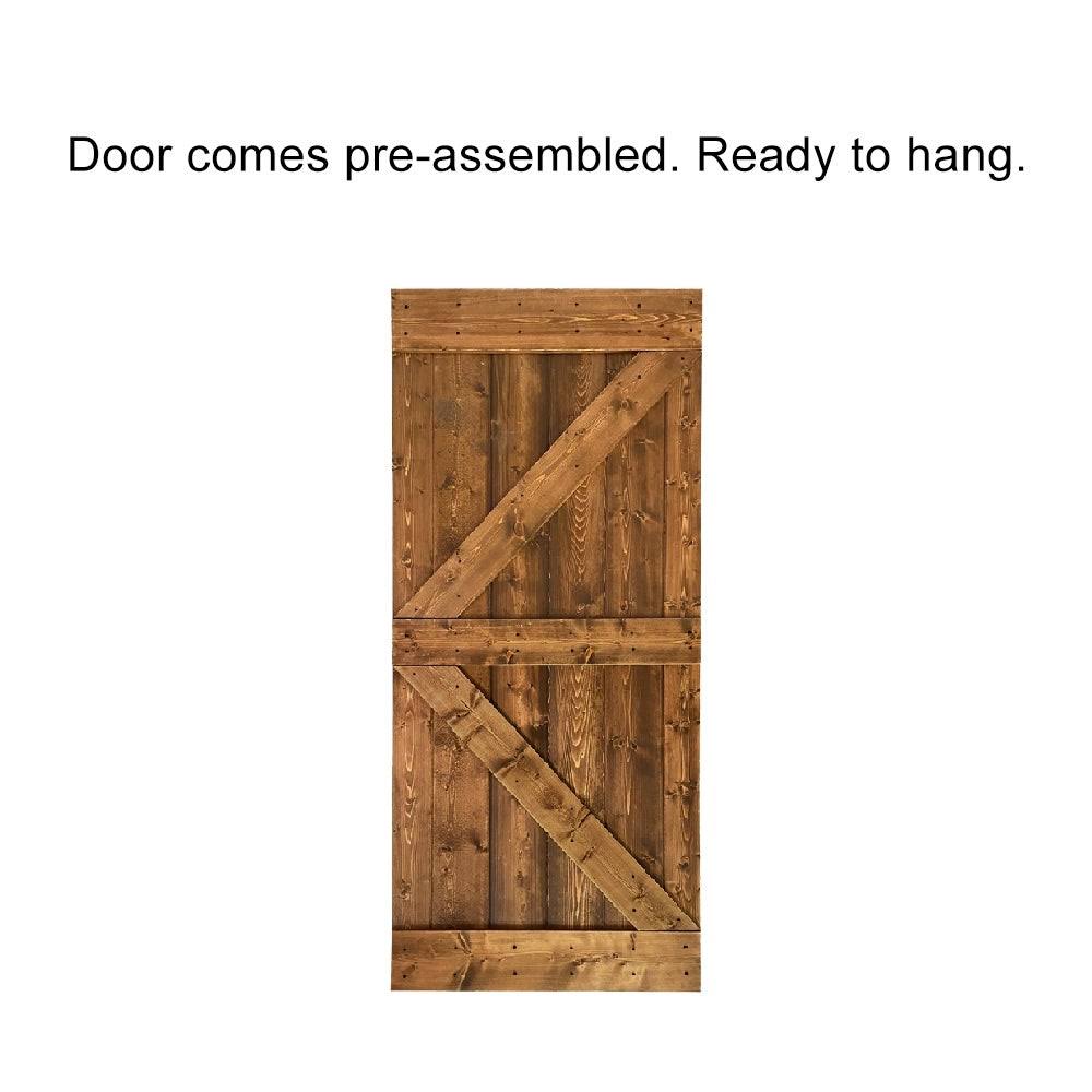Jungle Green Stained Solid Pine Wood Interior Sliding Barn Door Slab J3713