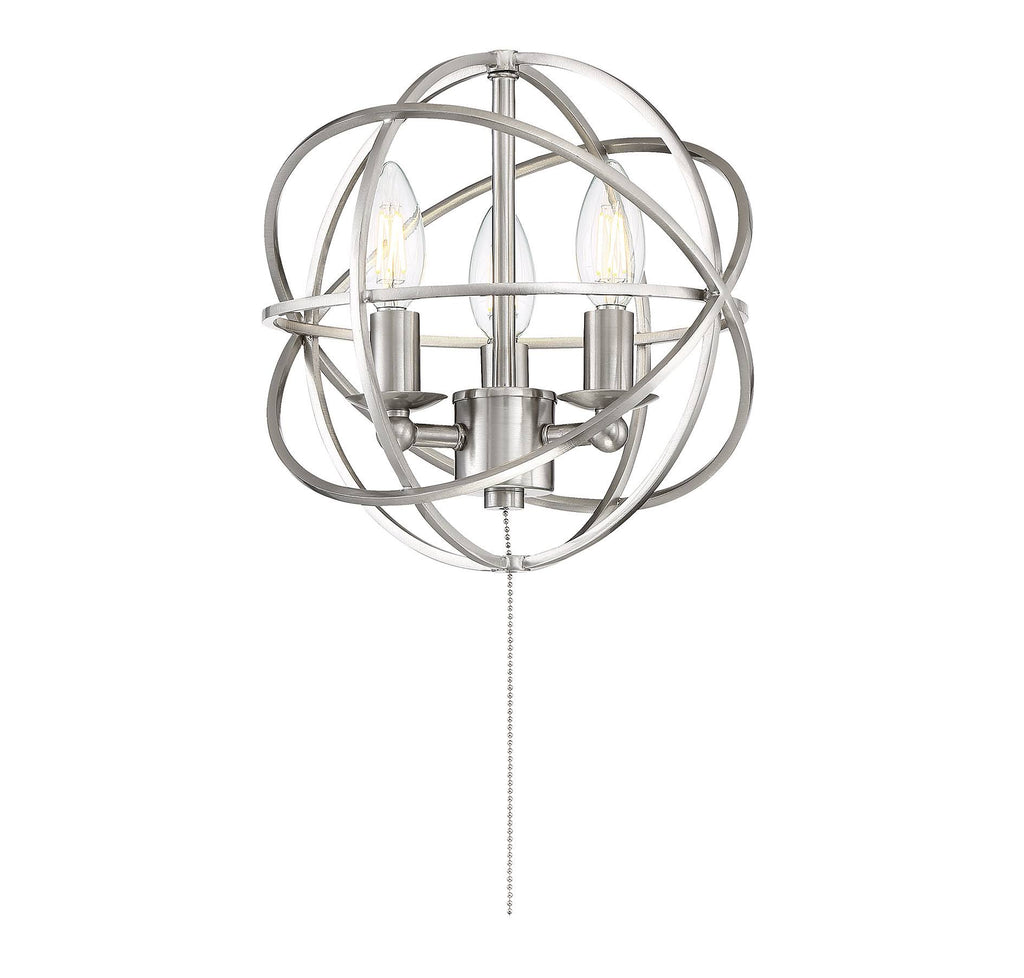 Satin Nickel Fan Light Kit R359