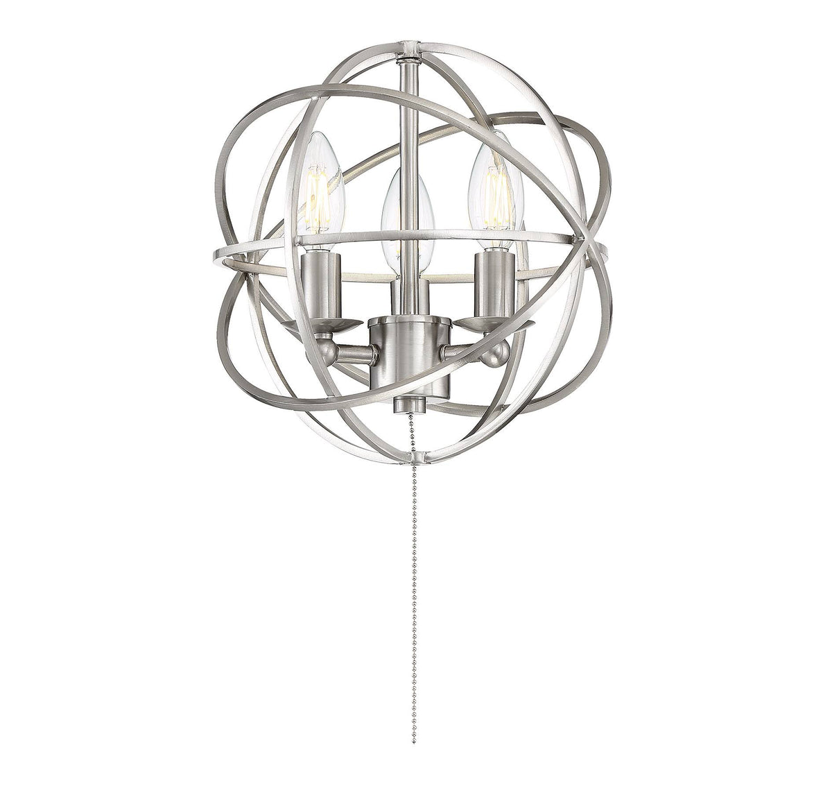 Satin Nickel Fan Light Kit R359