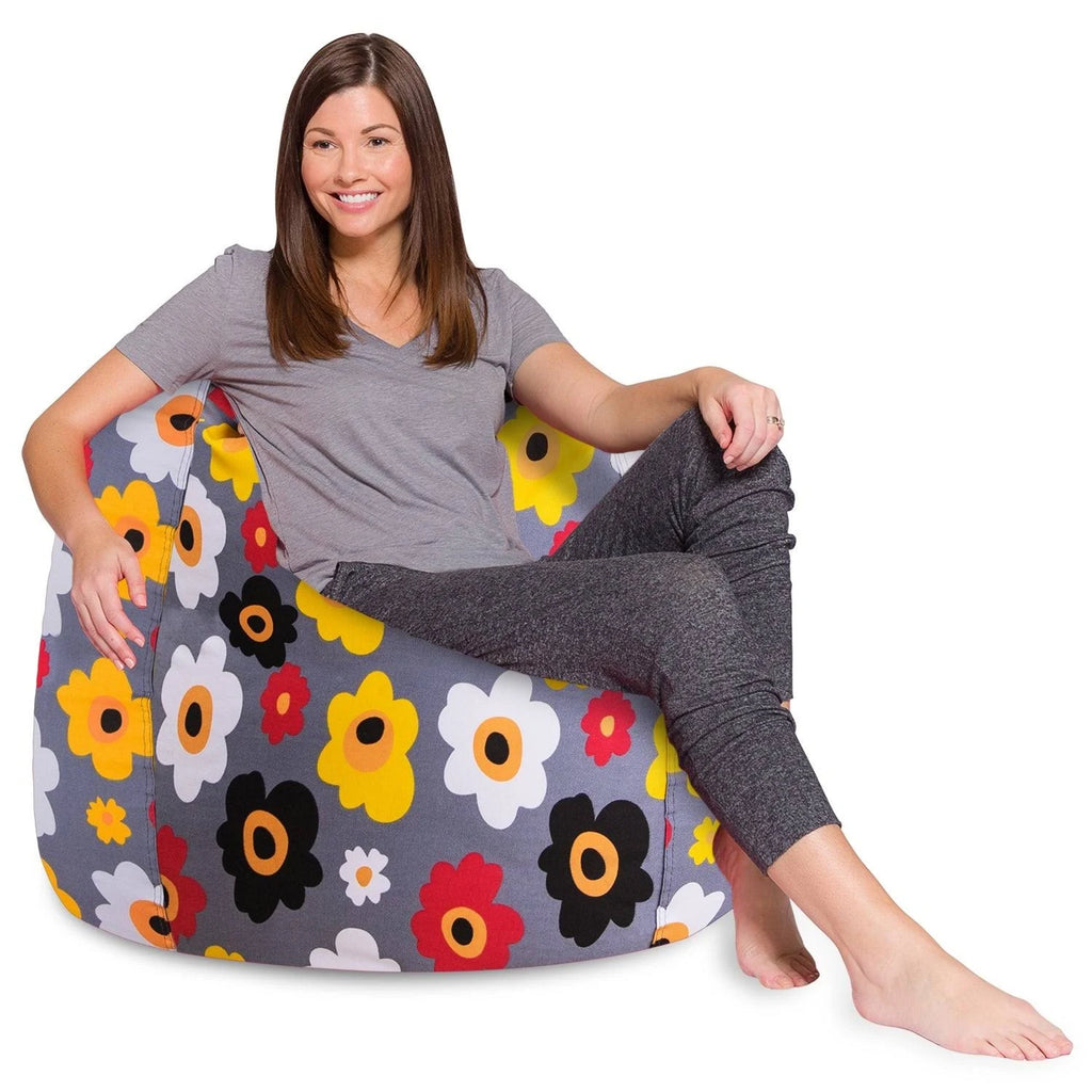 48 inch Extra Large Canvas Bean Bag Chair with Machine Washable Cover U63293