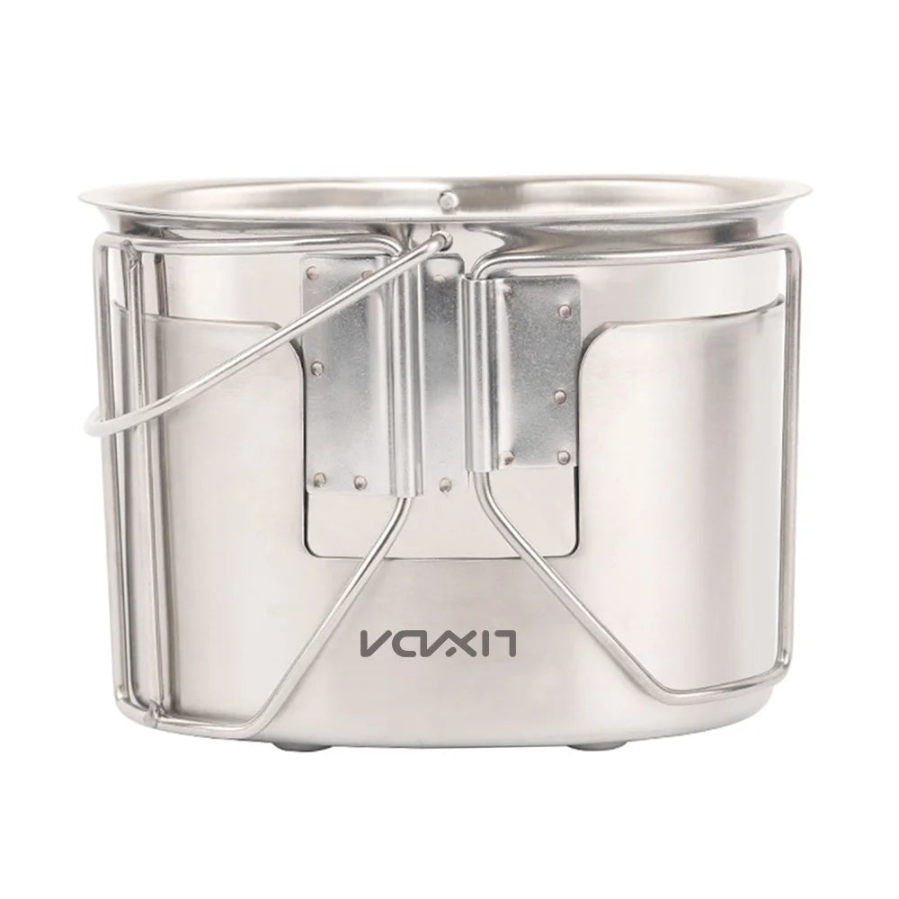 Stainless Steel Camping Cookware Set with Wood Stove F594127