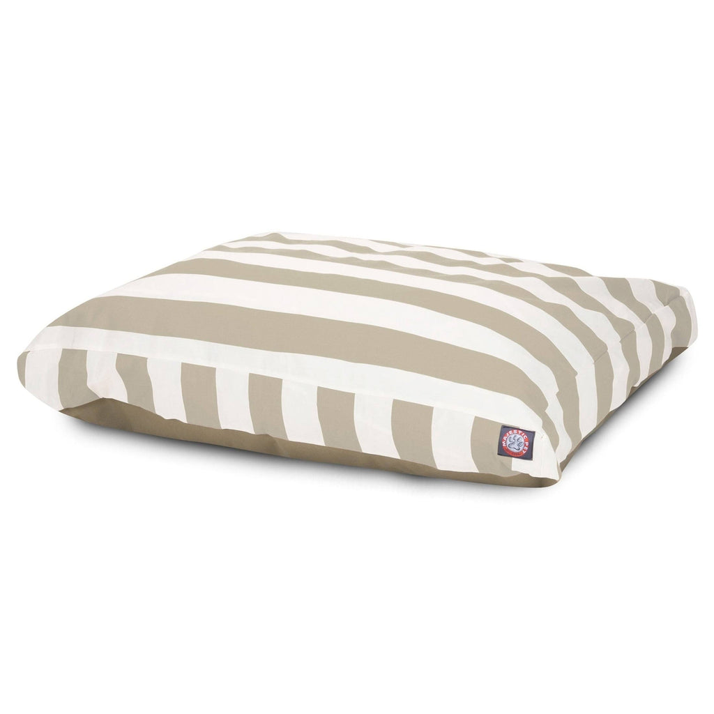 Vertical Stripe Sand Rectangle Dog Bed J3683