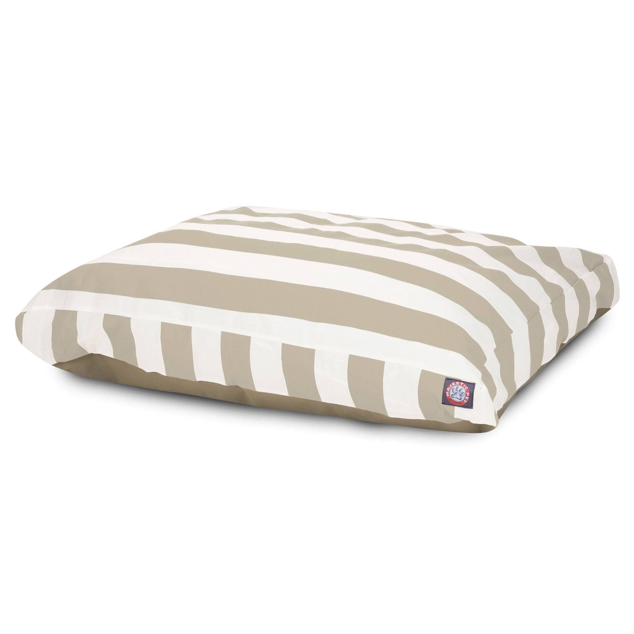 Vertical Stripe Sand Rectangle Dog Bed J3683