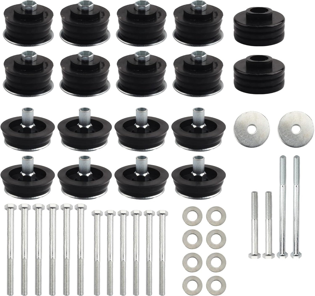 Body Mount Bushing Kit Compatible With 2008-2016 Ford F-250 F-350 2WD 4WD Super Duty V99175
