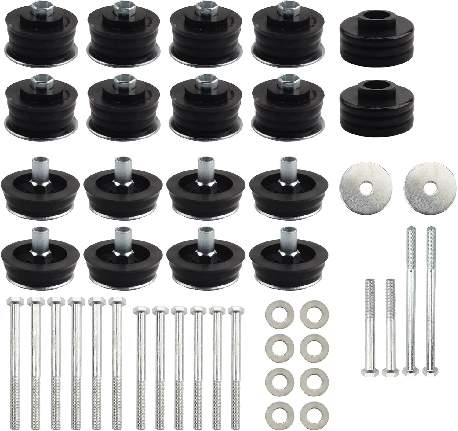 Body Mount Bushing Kit Compatible With 2008-2016 Ford F-250 F-350 2WD 4WD Super Duty V99175