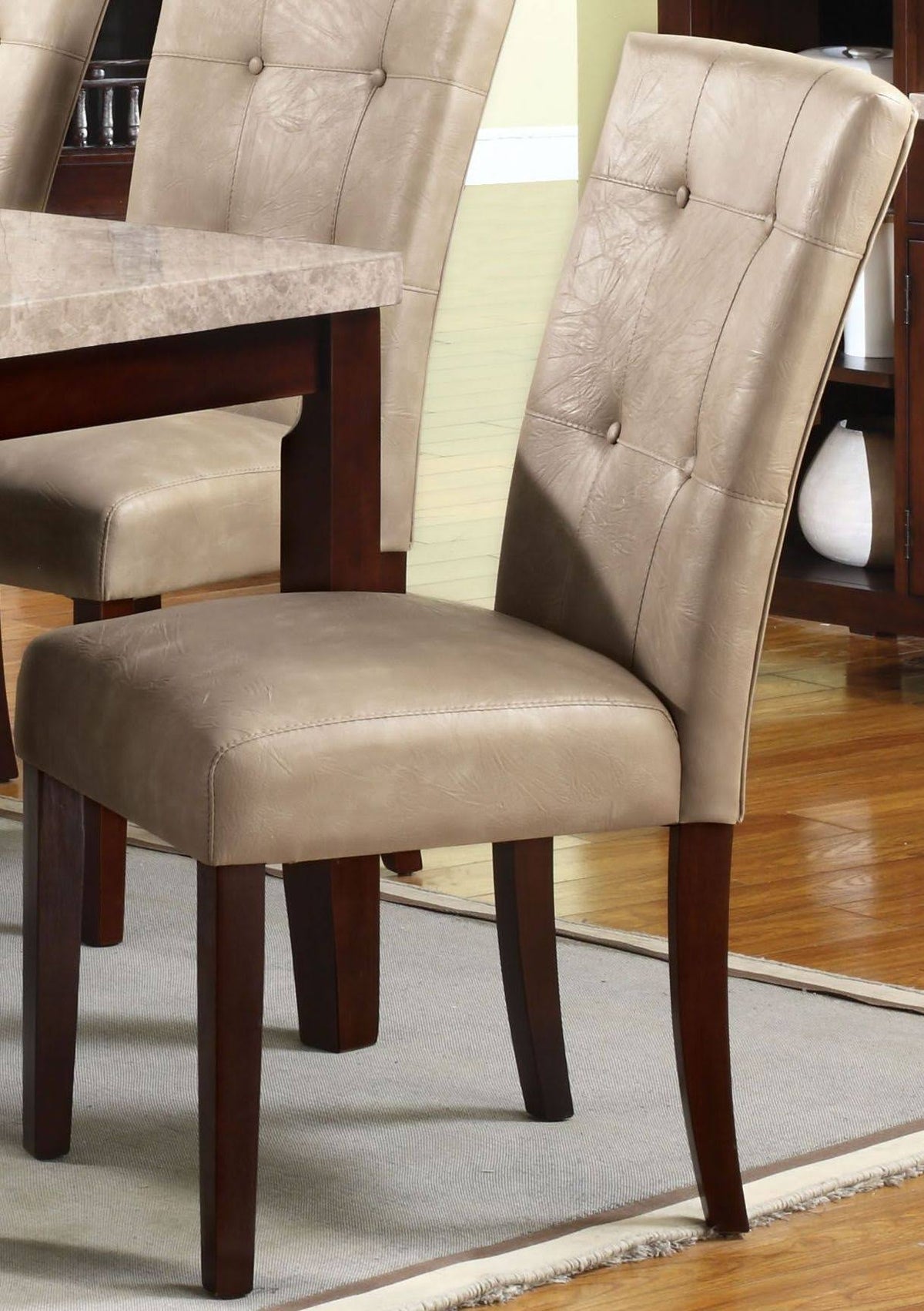 Cream/Walnut Side Chair (Set of 2) Q325261