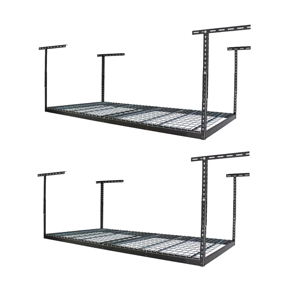 4x8 Overhead Garage Storage Rack with Accessory Hooks, 2-Pack X2031