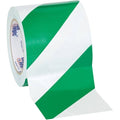 Green/White Striped Vinyl Safety Tape 4x22 x 36 Yard Roll A347792