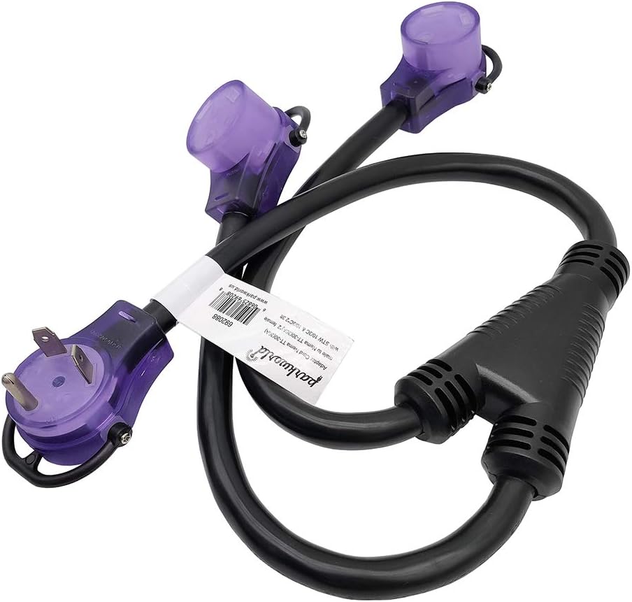 RV 30 AMP Splitter Y Adapter Cord Pack of 2 X7632