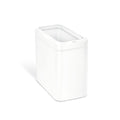 White Steel Trash Can F597661