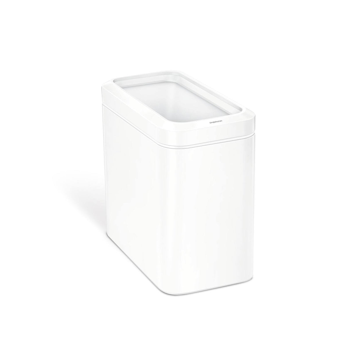 White Steel Trash Can F597661