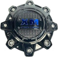 Pack of 2 Gloss Black and Blue Logo Wheel Center Cap K153