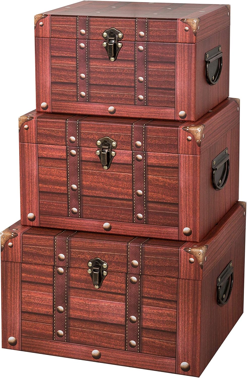 Decorative Cardboard Storage Trunk Set of 3 M217