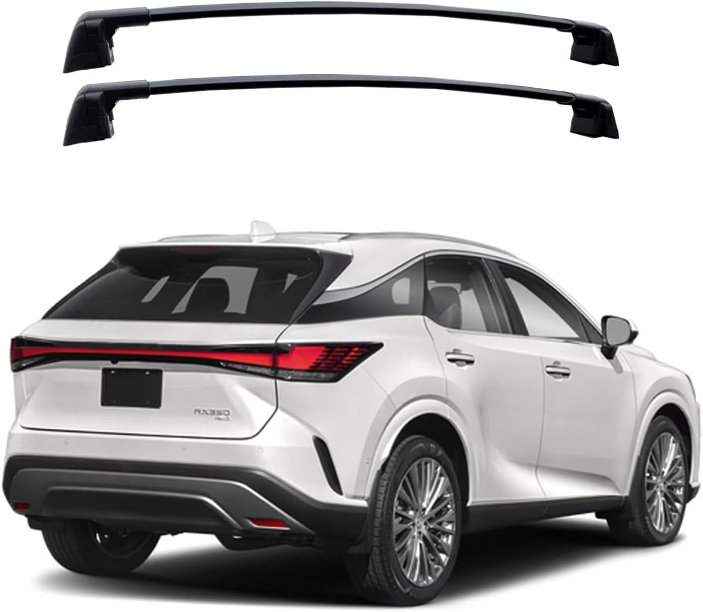 Black Lockable Roof Rack Crossbars V81289