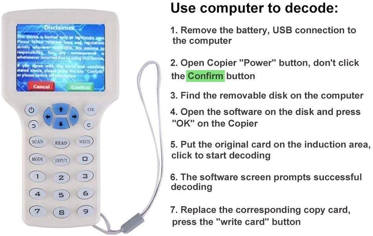 10pcs ID 125khz Cards + 10pcs ID 125kh Keyfobs + 10pcs 13.56mhz IC Key + 1 USB NFC RFID Card Copier Reader Writer Duplicator S816