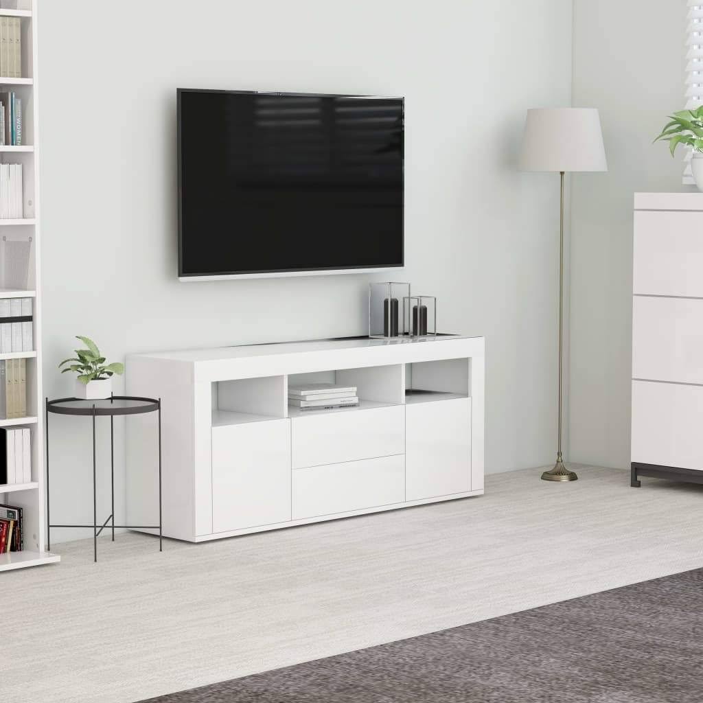 High Gloss White TV Cabinet Chipboard K865125