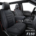 Black Faux Leather Seat Covers Full Set P2256