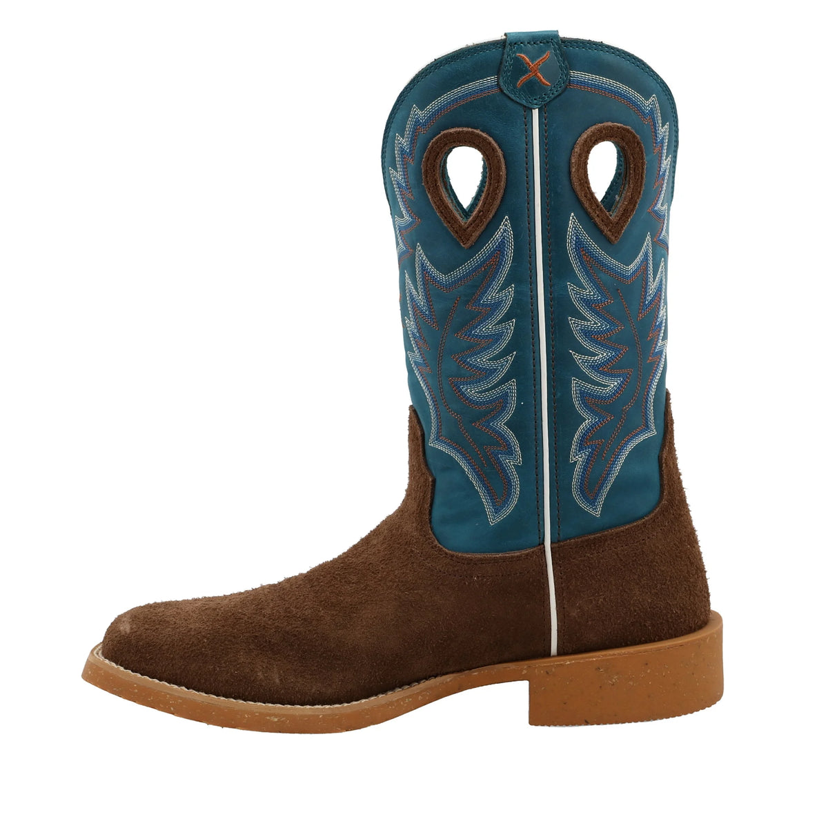 Chocolate Roughout 12in Square Toe Brown Work Boots E48780