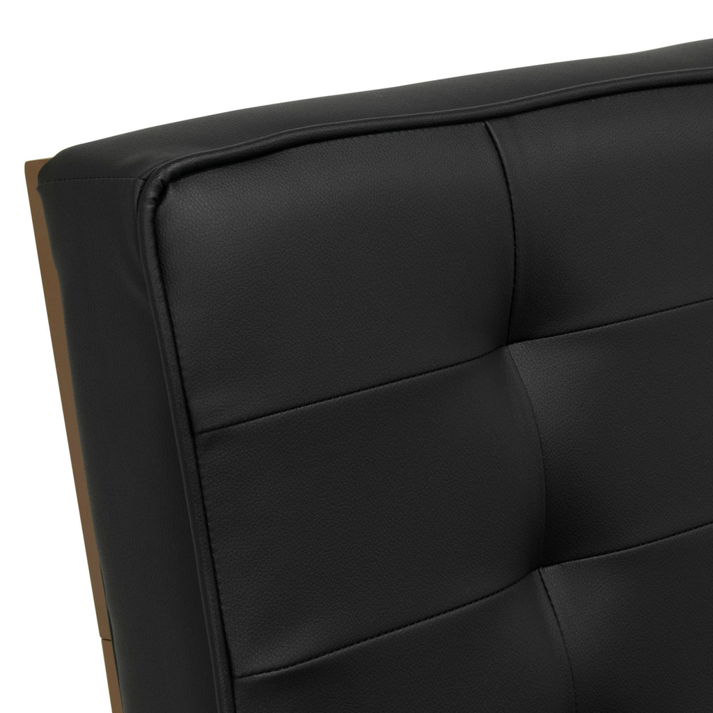 Bronze/Black Bonded Leather Accent Chair with Woven Webbing Seat I25712
