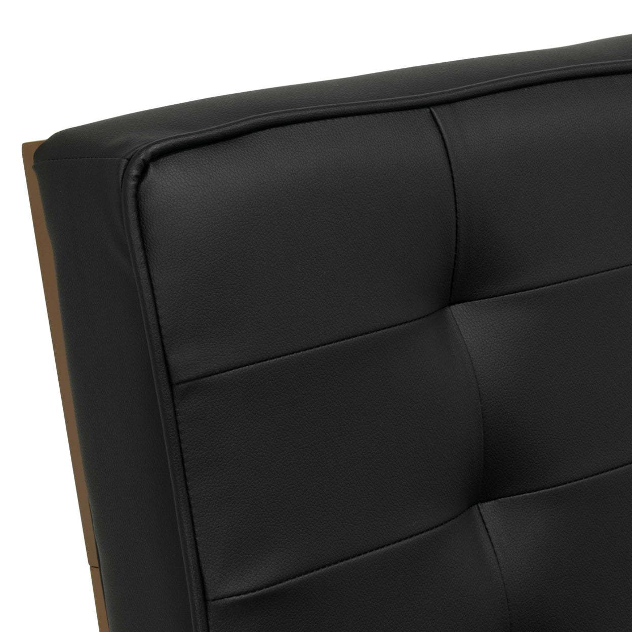 Bronze/Black Bonded Leather Accent Chair with Woven Webbing Seat I25712