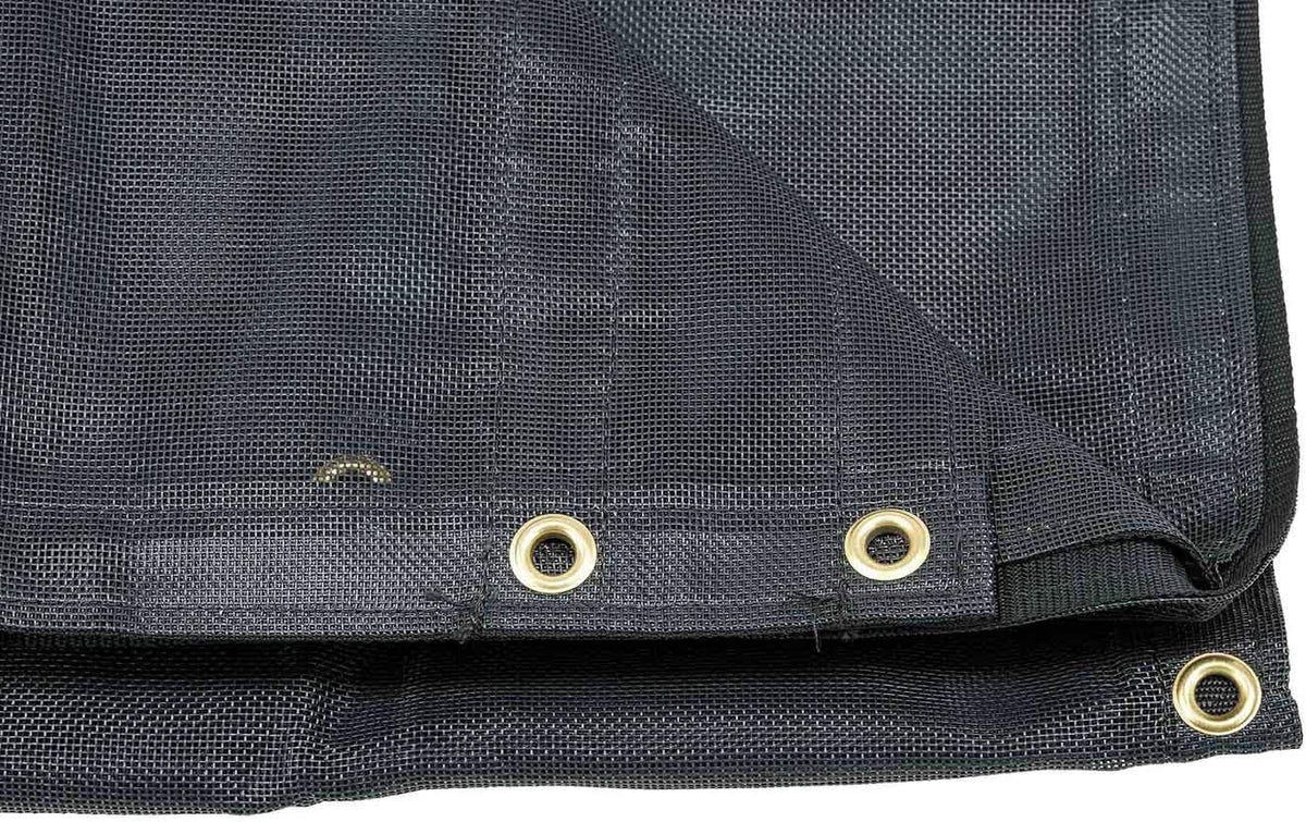 7' x 15' Vinyl Coated Mesh Dump Truck Tarps with 6 Inch 18oz Double Pocket K9709