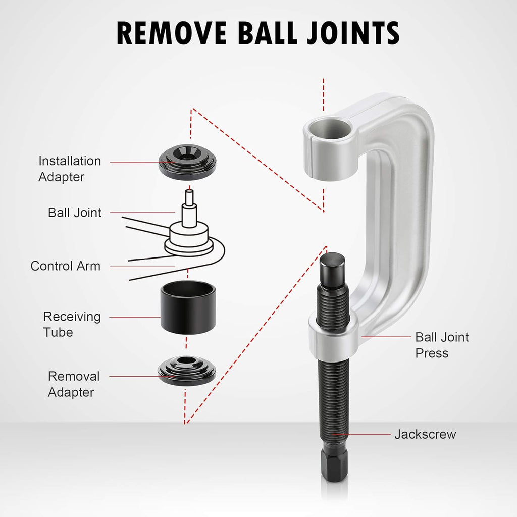 Ball Joint Press & U Joint Removal Tool Kit with 4wd Adapters, Pack of 2 P707