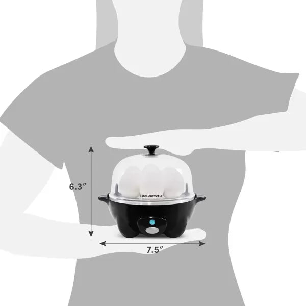 Black 7 Egg Capacity Electric Egg Cooker Y604168