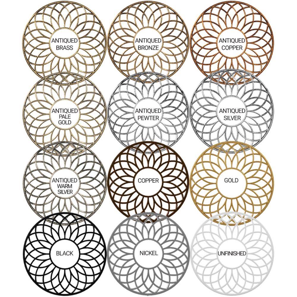 30x22OD x 7 3/4x22ID x 1x22P Chevron PVC Pierced Ceiling Medallion P320456