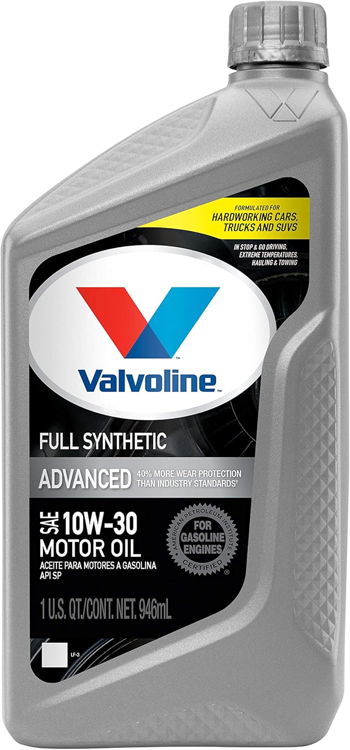 Advanced Full Synthetic SAE 10W-30 Motor Oil 1 QT, Case of 6, Pack of 2 O9442