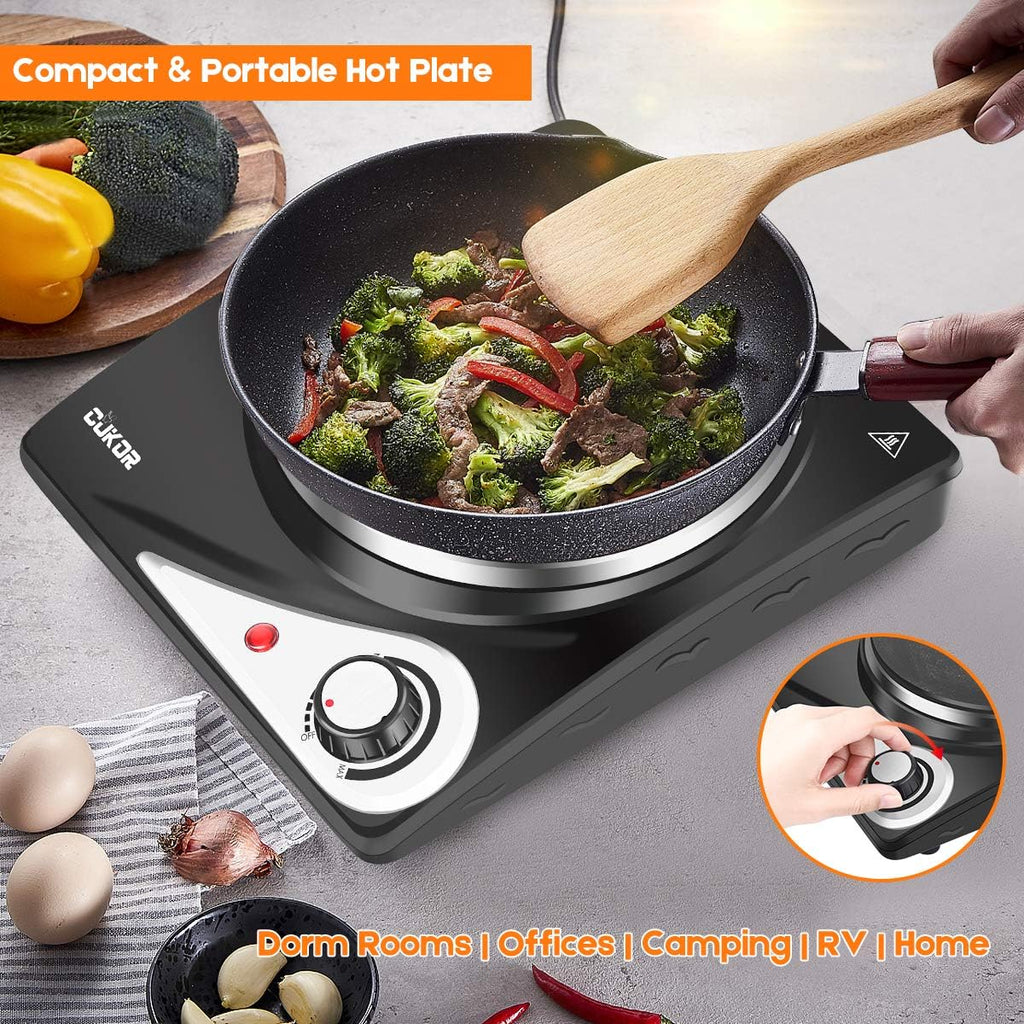 1500W Portable Electric Hot Plate with Cast-Iron D7753