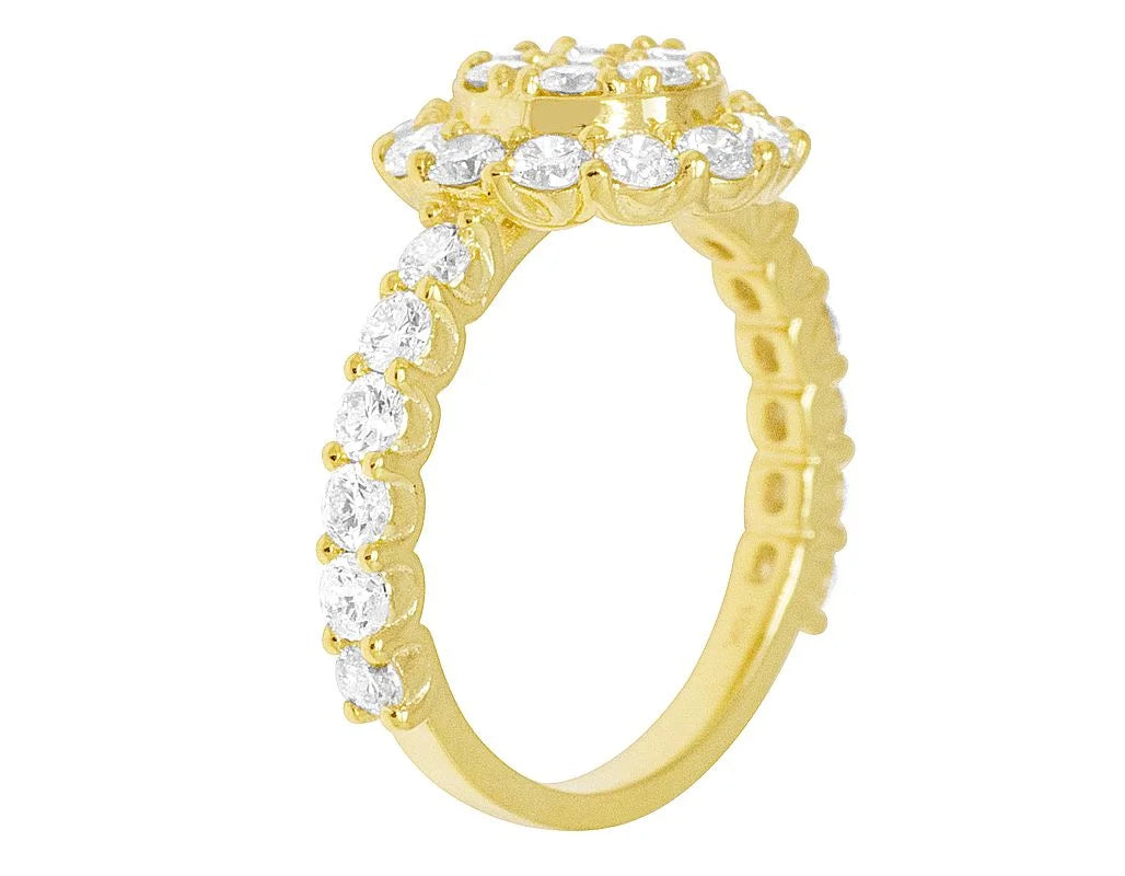10K Yellow Gold Diamond Engagement Ring 2 CT R9376