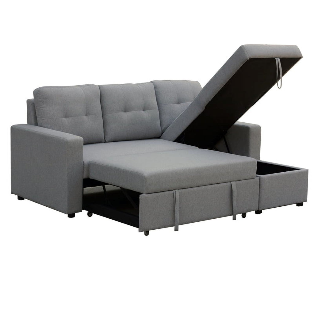Gray Fabric Reversible Sleeper Sectional I592001