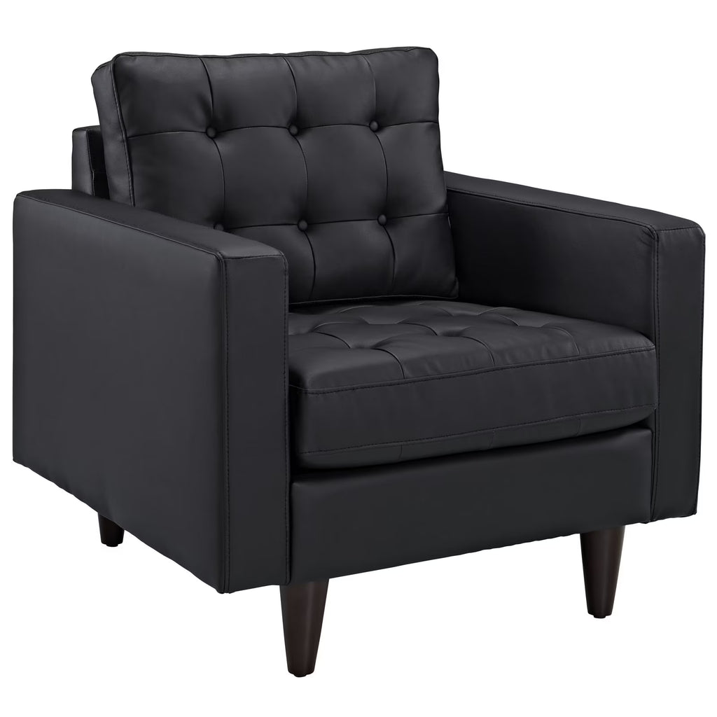 Black Leather Armchair H7859