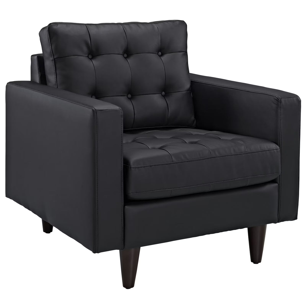 Black Leather Armchair H7859